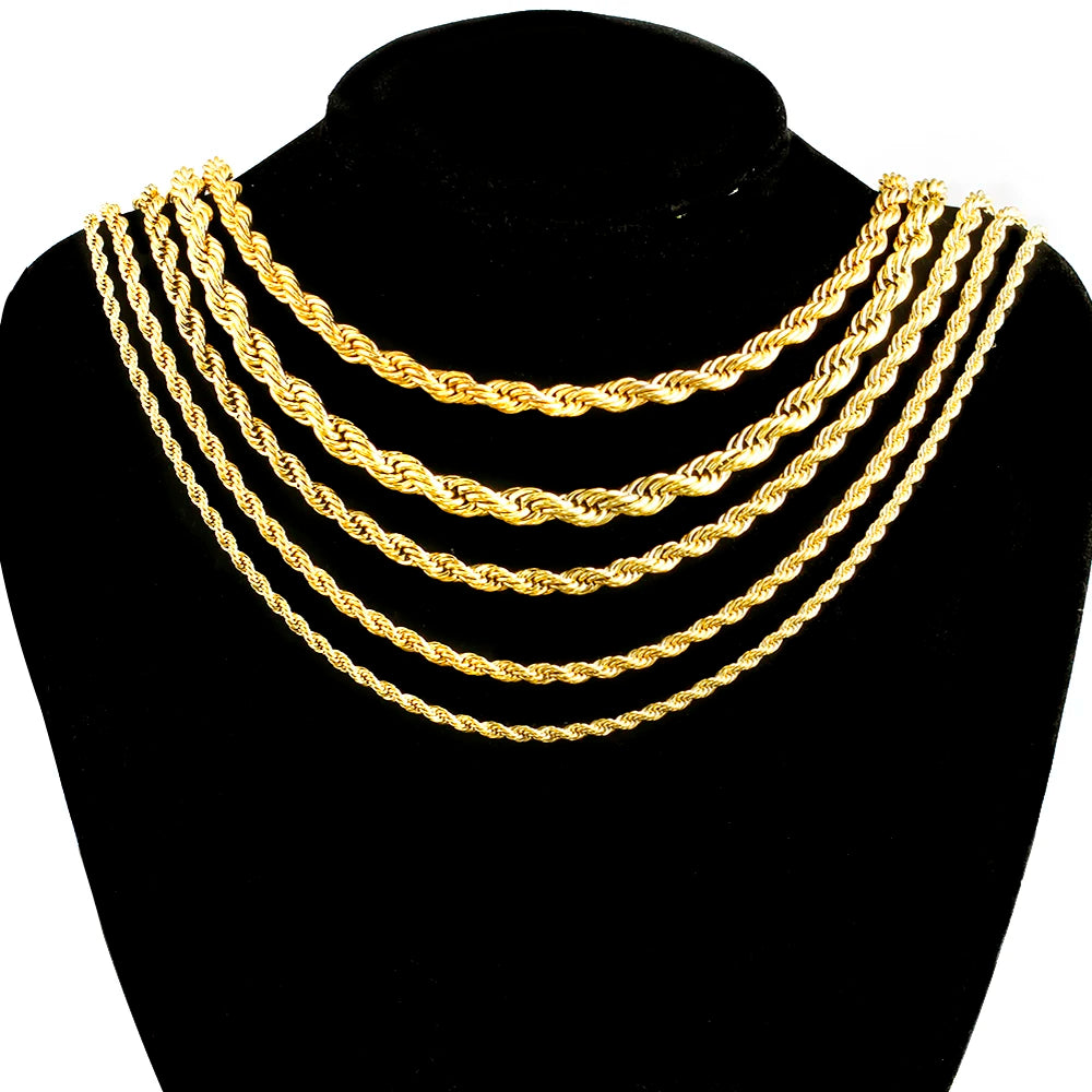 Stainless Steel Rope Chain Necklace