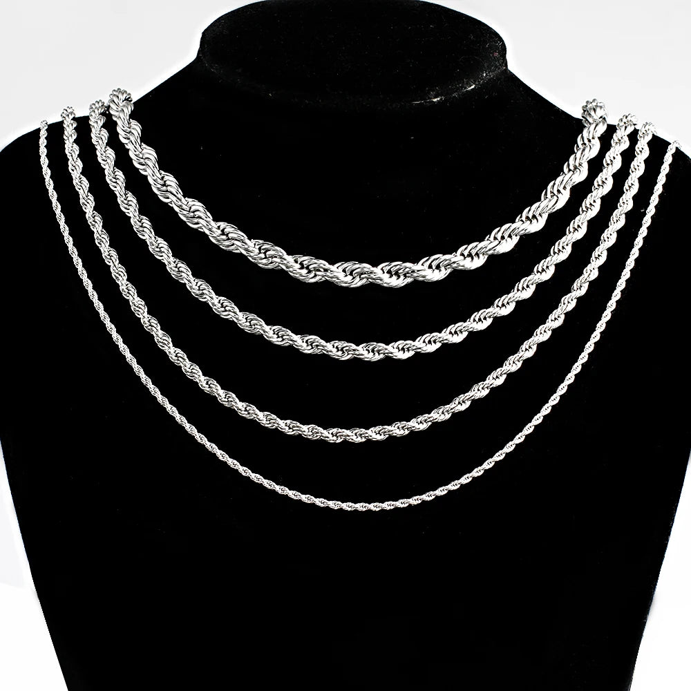 Stainless Steel Rope Chain Necklace