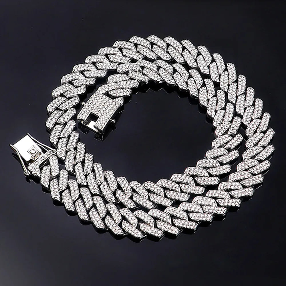 Silver Cuban Link Chain Necklace